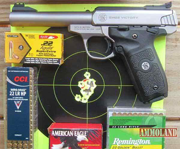 Smith & Wesson Sw22 Victory Pistol various .22LR Ammo