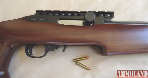 Closeup of the Magnum Research MagnumLite Rimfire Rifle