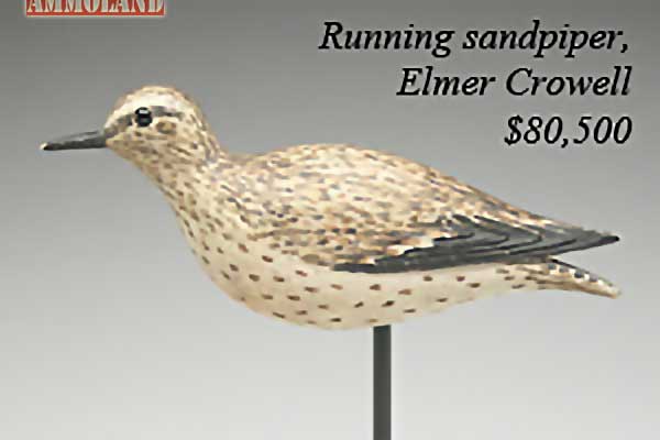 Elmer Crowell Running Sandpiper Decoy