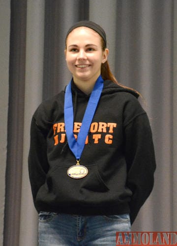 Emma Thompson of Freeport High School in Illinois fired a score of 1220.7 to become the leading overall competitor in the sporter competition.