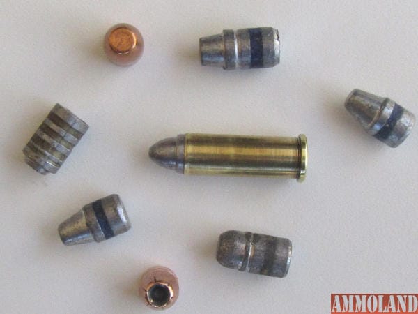 A view of some of the .38 bullets that can be used.