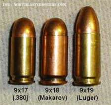 .380 9X17mm vs 9X18 Makarov vs 9X19 Luger