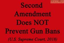 Second Amendment Does Not Prevent Gun Bans