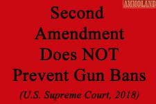 Second Amendment Does Not Prevent Gun Bans