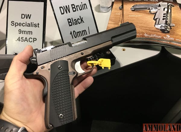 The Dan Wesson Bruin is an example of a custom gun that features 10mm ammunition in a familiar 1911 style frame.