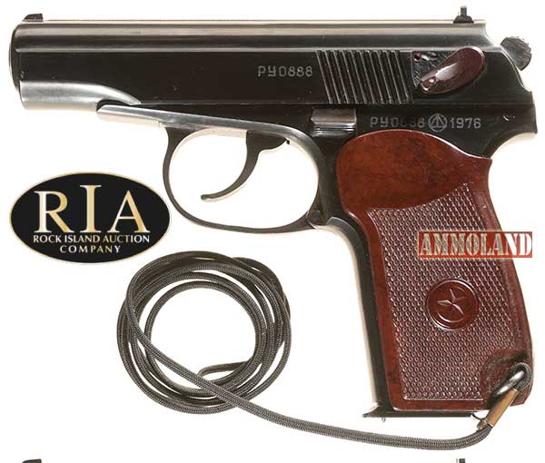 Russian Makarov Semi-Automatic Pistol with Lanyard