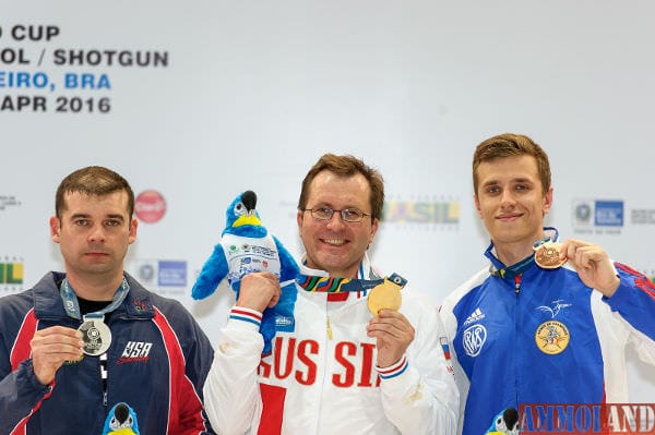 Keith Sanderson podium photo courtesy of ISSF