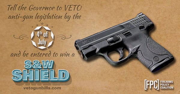  Tell the Governor to Veto Gunpocalypse... Enter to Win a Shield