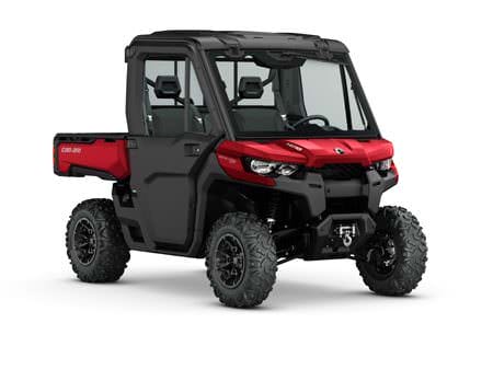 2016 Defender XT CAB HD10 Intense Red 3-4 front resized