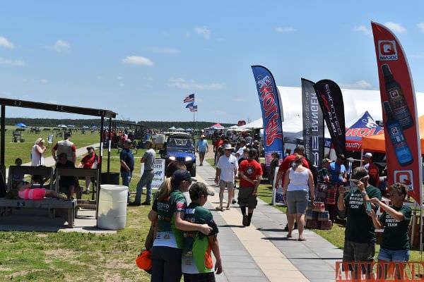 Activity on vendor row at the WI SCTP State Trap Championship at the WTA Homegrounds in Rome, WI.