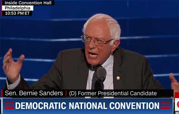 Bernie Sanders at the 2016 Democratic National Convention