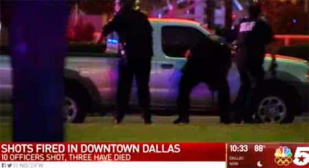 Dallas Police Officers Shot After Downtown Rally