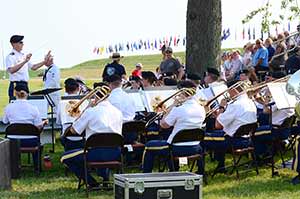 The fanfare begins with the 122 nd Army Band – delighting guests with musical medleys  before, during and after the ceremony.