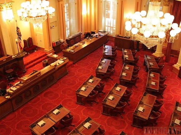 Senate Chamber at the California State Capitol