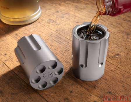 Six Shooter Shot Glass by Bullets2Bandages