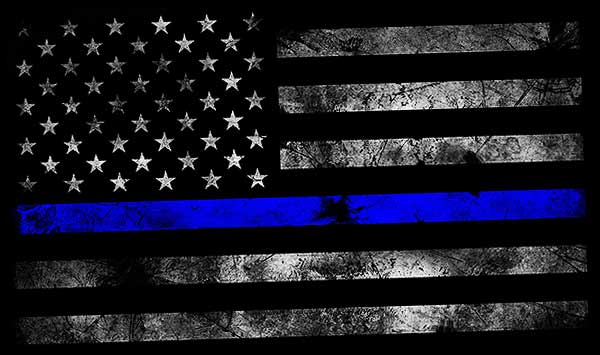 Thin Blue Line Flag    Original Image by M. Zalewski “Mrkoww” Mrkoww@gmail.com