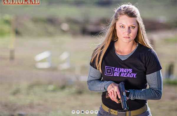 Corinne Mosher with Handgun