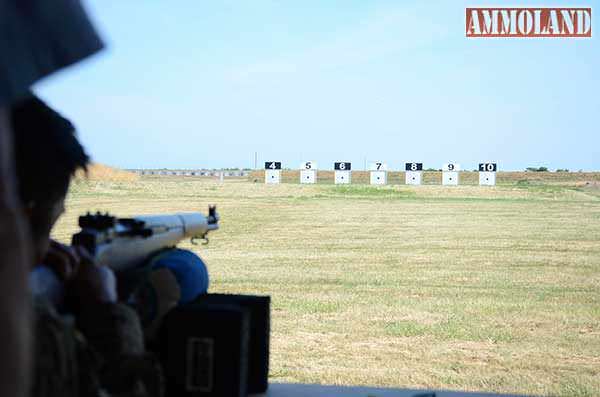 Rifle targets are located at the 100-yard line, but the changing of the target faces and the use of reduced target definitions allow shooters to practice for longer distances as well.