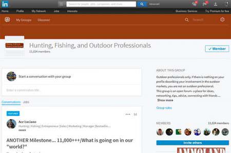 Hunting, Fishing, & Professionals group on LinkedIn ANOTHER Milestone... 11,000