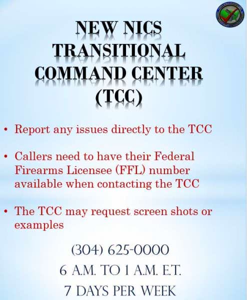 New NICS Command Center Flyer for FFLs New NICS Command Center Flyer for FFLs