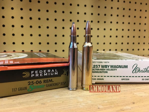 Case capacity between the 25-06 and the 257 Weatherby Magnum is obvious and accounts for the Weatherby’s performance edge assuming proper barrel length is used to burn the extra powder.