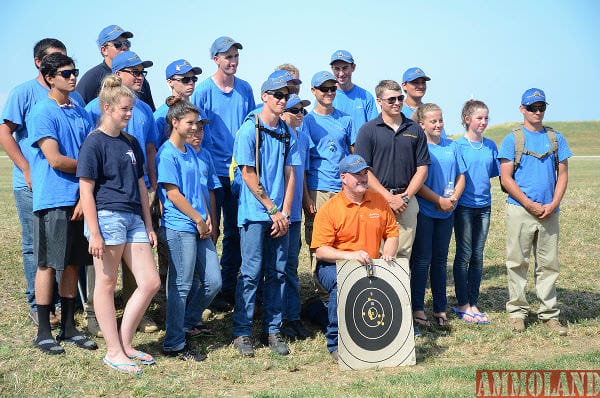 Robert Taylor, coach of the California Grizzlies, earned fourth overall in the match. He had his junior team behind him during the Shoot Off, cheering him on.