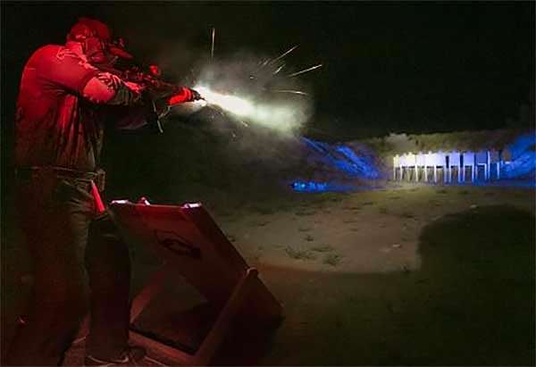 Black Rifle Muzzle Flash and Lasers