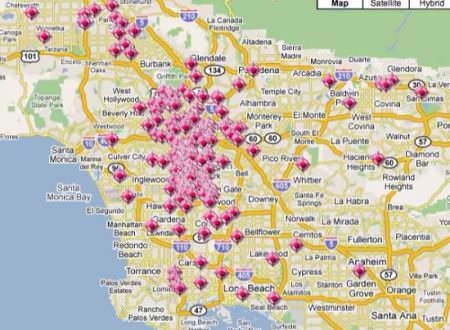 murder map for Los Angeles