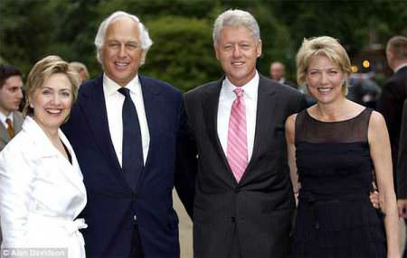 ir Evelyn de Rothschild and his wife Lynn are very friendly with the Clintons