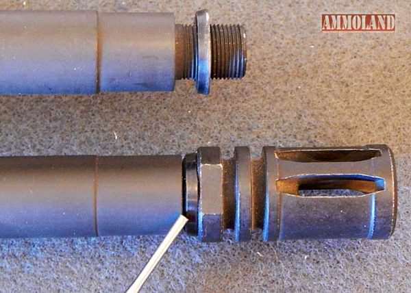 Figure 8: The AR 15 rifle flash hider crush washer