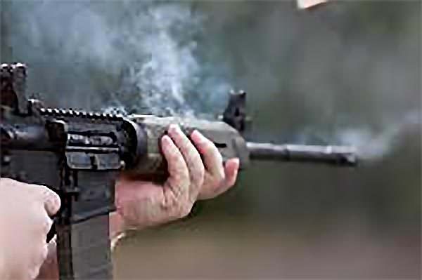 Ar15 Rifle Smoke Barrel Firing