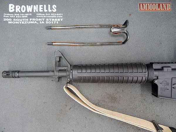 Figure 5: The Brownells AR-15 handguard removal tool, ready for action.