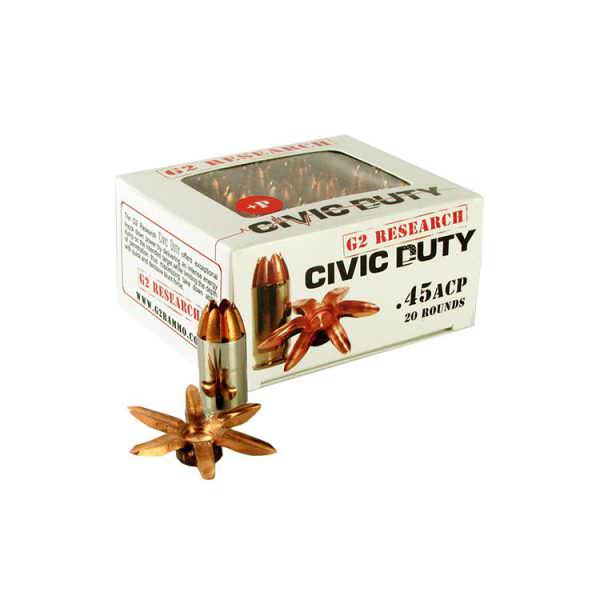 G2 Civic Duty .45ACP ammunition 