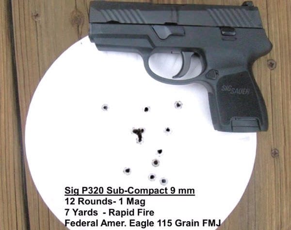 Sig P320 Sub-Compact 9mm - Range Test