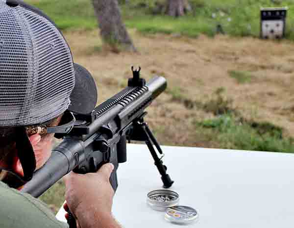 The author plinking away with the SIG Sauer MCX! 