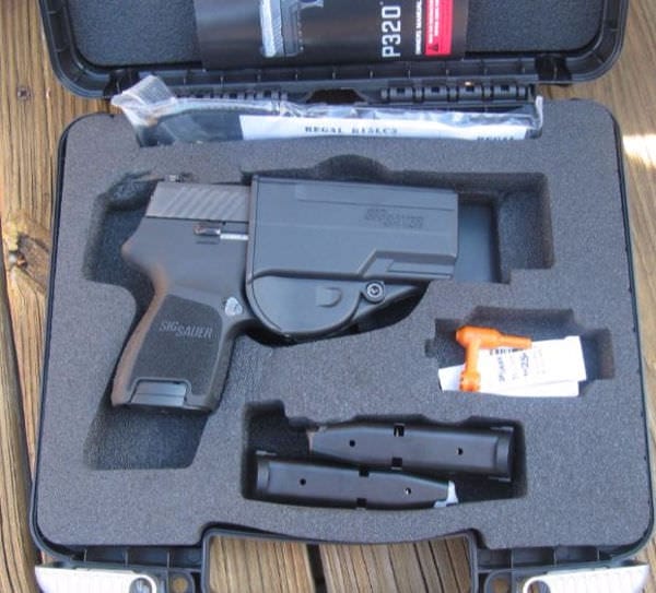 Sig P320 Sub-Compact 9mm in Hardcase with 2 Mags, Holster, Lock & Manual