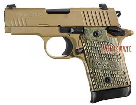 Sig Sauer P938 Subcompact Pistol made my list of best subcompact concealed carry pistols. Model Sig Sauer P938 Scorpion Subcompact Pistol shown.