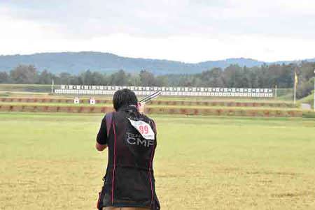 CMP’s Bailey Camp (seen here on the 600-yard range) had memorable performances at the championship, earning many junior honors during the weekend. 