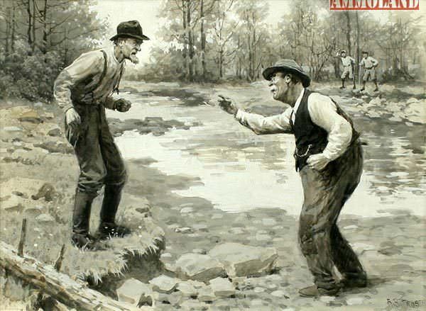 A large selection of sporting art will be in the sale including “The Argument,” a 14” x 19” watercolor by Arthur Burdett Frost. The Argument by Arthur Burdett Frost