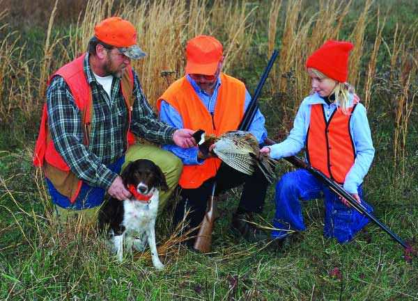 family hunting youth girl dad