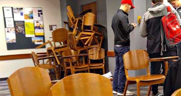 College Snowflakes Barricaded in the Classroom