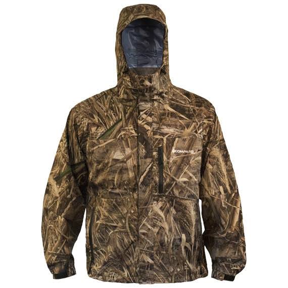 COLUMBUS, Georgia, Nov. 07, 2016 – The Gale™ Camo Rain Jacket in Realtree Xtra and MAX-5 provides superior value and top-of-the-line construction for the avid outdoorsman. One hundred percent waterproof and wrinkle-resistant, the GALE offers superior performance and comfort, as well as an ultra-soft and quite feel. Using HydroPore1.5™ breathable technology, the GALE is an ideal mix of waterproof protection and stealth for any foul-weather day in the field. Features: •Waterproof zippers throughout • 3-way adjustable hood • 2 handwarmer zippered pockets • Zippered chest storage pocket • Dual snap waterproof storm flap • Shock cord adjustable waist • Available in Realtree Max-5 and Xtra 
