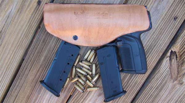 FN 5.7 Pistol Leather-Kydex Hybrid Holster by Clinger Holsters