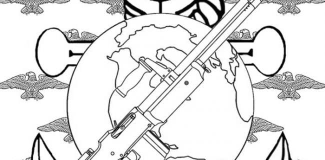 Marine Birthday tribute - Gun Coloring Page