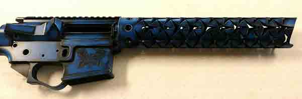 Custom AR15 We finally had a finished 3 piece set. The Custom AR15 lower receiver, the upper receiver, and a matching custom handguard was all painted and the build could get underway in earnest!