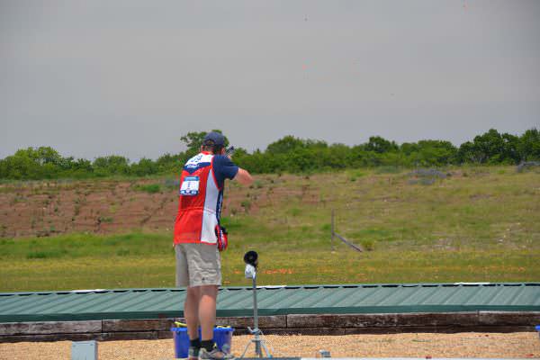 Richmond1.jpg TILLAR, Ark.-Sgt. 1st Class Josh Richmond, U.S. Army Marksmanship Unit (USAMU), fires at one of the hundreds of clays he needed to hit to earn the final double trap seat on the U.S. Olympic Shooting Team during the 2016 Shotgun Olympic Trials Part II in Tillar, Arkansas, May 19, 2016. Richmond was selected as Military Marksmanship Unit Soldier of the Year based on wins like this in 2016 as well as his performance on the 2016 U.S. Olympic Team.  (U.S. Army photo by Brenda Rolin/released)