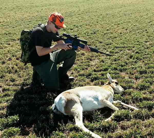 The shot was well placed and the animal he picked was a young doe which ran less than 20 yards and toppled over.