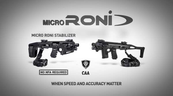 Micro RONI and the Micro RONI with Stabilizer Brace for GLOCK 19/17