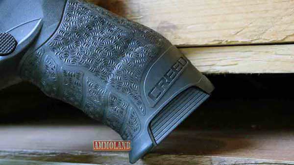 Comfortable grip, user-friendly magwell, and American-style push-button magazine release.