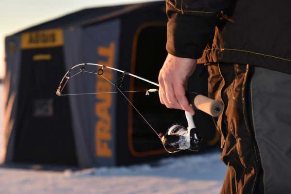 Brandriet steps up to Frabill’s Eric Brandriet Model 678005 27” ML Jumbo Perch / Walleye Ice Hunter Combo when finessing larger, deeper fish.